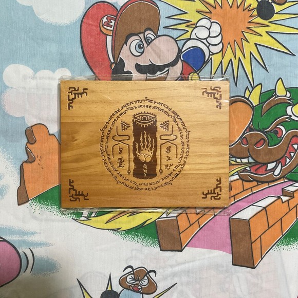 Legend of Zelda: Tears of the Kingdom wooden plaque pre order bonus Sealed - Picture 1 of 2
